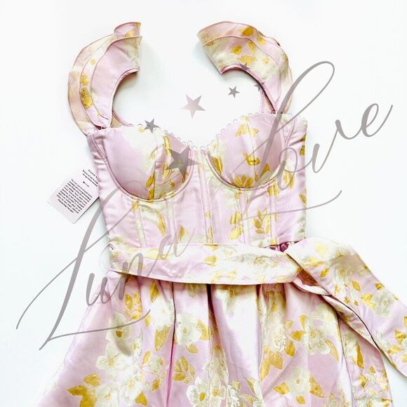 V. CHAPMAN The Vera Dress in Light Lilac Baroque Floral (size 6) NWT - Picture 6 of 14